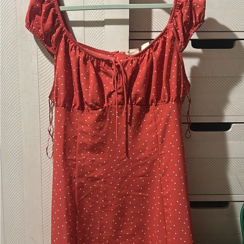 Red Polka Dot Women's Top